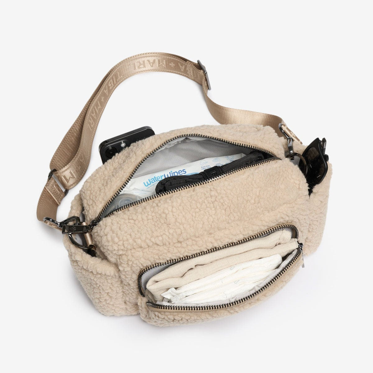 Inka Borg Fleece Buggy Changing Bag Organiser (Beige)